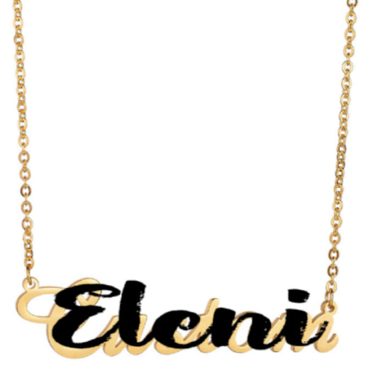 Women Jewelry Chain Pendant Stainless Steel 18k Gold Plated Name Plate Personalised Custom Name Necklaces